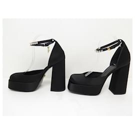 Versace-NINE VERSACE MEDUSA AEVITAS DECOLLETE 1007718 40 IN SATIN SHOES-Black
