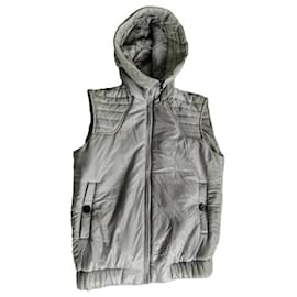 Chanel sleeveless down jacket Silvery Grey