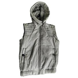 Doudoune sans manches Chanel Argenté Gris