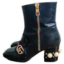 Gucci Marmont ankle boots Black Red Multiple colors