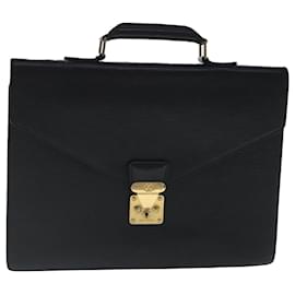 Louis Vuitton-LOUIS VUITTON Epi Serviette Conseiller Business Bag Black M54422 LV Auth 97125-Black