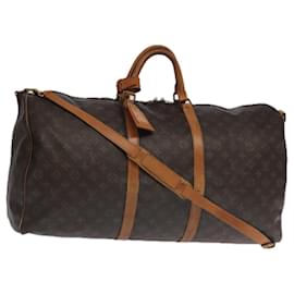 Louis Vuitton-LOUIS VUITTON Monogram Keepall Bandouliere 60 Boston Bag M41412 LV Auth 91761-Monogram