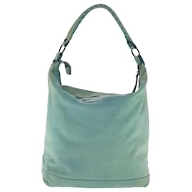 Balenciaga-BALENCIAGA The Day Shoulder Bag Leather Light Green 140442 Auth 95358-Light green