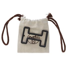 Hermès HERMES Accessory Single Buckle / Black Metal Belt Buckle - 102256 Black
