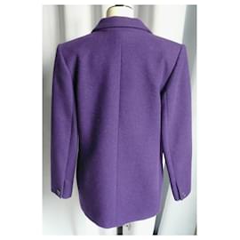 Yves Saint Laurent-YVES SAINT LAURENT VARIATION Wool Jacket TBE Size 40-Purple