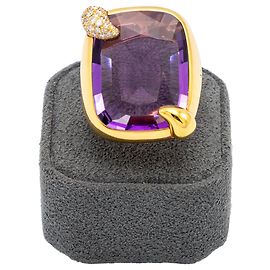 Pomellato Ritratto Ring aus Roségold mit Amethyst Golden