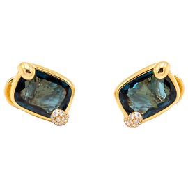 Pomellato Ritratto Topas Ohrringe Blau