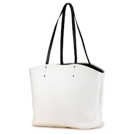 Prada-White Prada Canapa Banana Print Tote-White