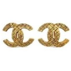 Chanel CC Ohrringe, selten! Gold hardware