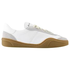 Acne-Bars M Sneakers - Acne Studios - Leather - White/Brown-White