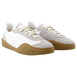 Acne-Bars M Sneakers - Acne Studios - Leather - White/Brown-White