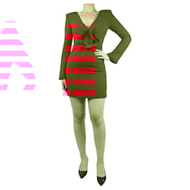 Roland Mouret-Roland Mouret Red long-sleeved light Cady mini dress - size UK 6-Red