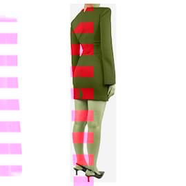 Roland Mouret-Roland Mouret Red long-sleeved light Cady mini dress - size UK 6-Red