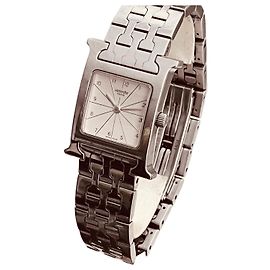 Reloj Hermès Heures H PM de acero Plata