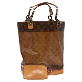 Louis Vuitton-LOUIS VUITTON Monogram Vinyl Cabas Amble PM Tote Bag Brown LV Auth bs19240-Brown
