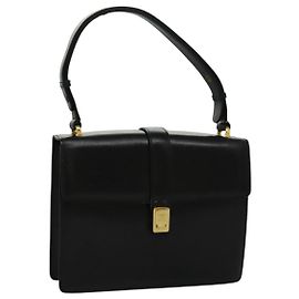 Céline CELINE Shoulder Bag Leather Black Gold Auth ar12705 Black Golden