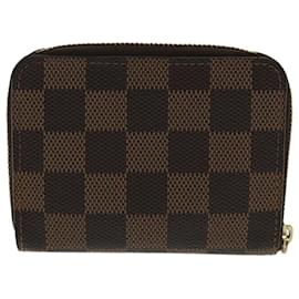Louis Vuitton-LOUIS VUITTON Damier Ebene Zippy Coin Purse N63070 LV Auth 95687-Other