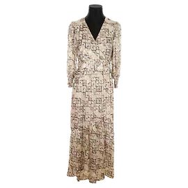 Gerard Darel Vestido de seda Dourado