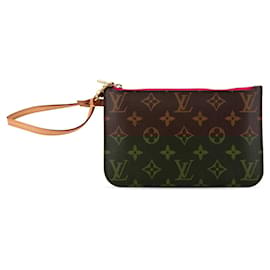 Louis Vuitton-Brown Louis Vuitton Monogram Neverfull Pouch-Brown