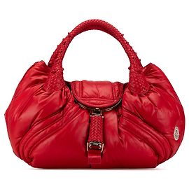 Bolsa Spy em puffer Moncler vermelha Fendi Vermelho