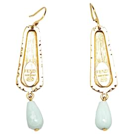 Fendi-FENDI Earrings T.  Gold plated-Golden