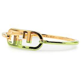 Fendi-Gold Fendi Gold Plated O'Lock Bracelet-Golden