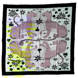 Hermès-Silk scarves-White,Yellow