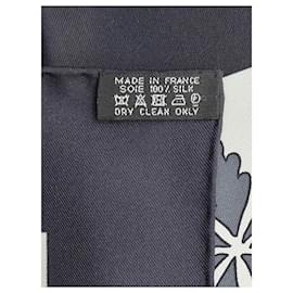 Hermès-Silk scarves-White,Yellow