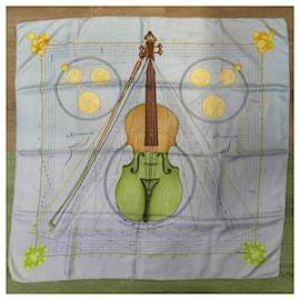 Hermès-Silk scarves-Light blue