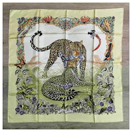 Hermès-Silk scarves-Yellow