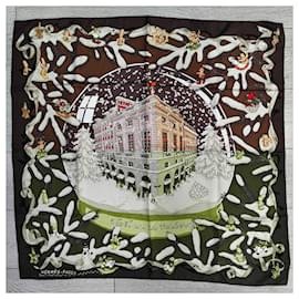 Hermès-Silk scarves-Dark brown