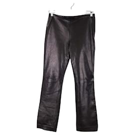 Autre Marque-Leather pants-Black