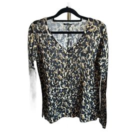 Pull Ikks Imprimé Léopard en Mohair et Laine Imprimé léopard