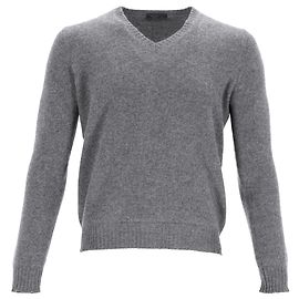 Suéter V-Neck Prada en lana gris Gris