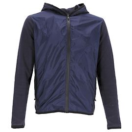 Felpa con zip Prada in cotone e nylon blu navy Blu Blu navy