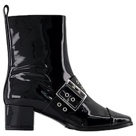 Autre Marque-Rock Boots - Carel - Leather - Black-Black