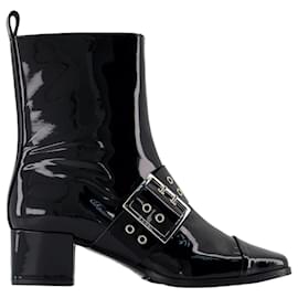 Autre Marque-Rock Boots - Carel - Leather - Black-Black