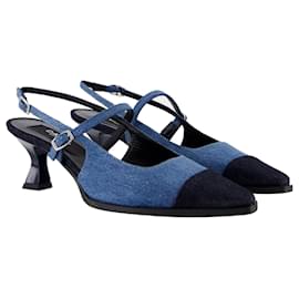 Autre Marque-Cecile Pumps - Carel - Cotton - Blue-Blue