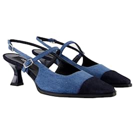 Autre Marque-Cecile Pumps - Carel - Cotton - Blue-Blue