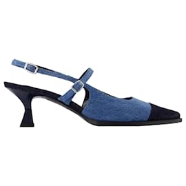 Autre Marque-Cecile Pumps - Carel - Cotton - Blue-Blue