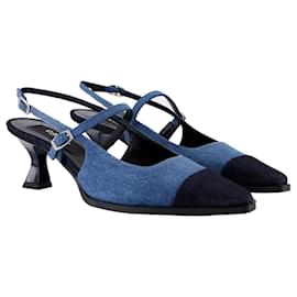 Autre Marque-Cecile Pumps - Carel - Cotton - Blue-Blue