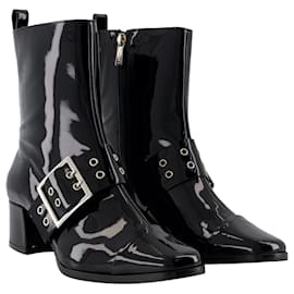 Autre Marque-Rock Boots - Carel - Leather - Black-Black