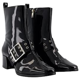 Autre Marque-Rock Boots - Carel - Leather - Black-Black