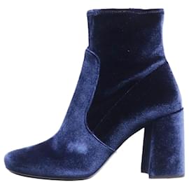 Prada-Blue Stretch-suede ankle boots - size EU 40-Blue