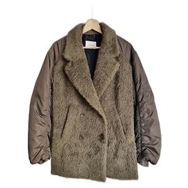 Dorothée Schumacher Jaqueta de alpaca e lã misturada khaki da Dorothee Schumacher Caqui