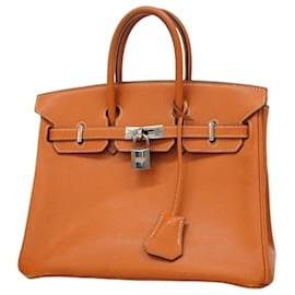 Hermès-Hermes Birkin 25 Handbag in Gold Epsom Leather-Golden