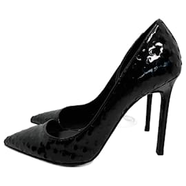 Saint Laurent-Anja Polka Dot Pumps Dorsay-Black