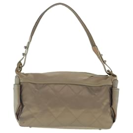 Chanel-CHANEL Paris Biarritz Shoulder Bag Coated Canvas Leather Gold Silver CC bs19058-Silvery,Golden