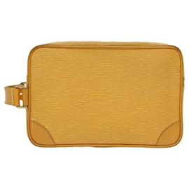 Louis Vuitton-LOUIS VUITTON Epi Clutch Bag SPO Yellow LV Auth 96111-Yellow