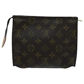 Louis Vuitton-LOUIS VUITTON Monogram Poche Toilette 19 Pouch M47544 LV Auth ti2181-Monogram